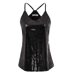 Black Sequin Tank top